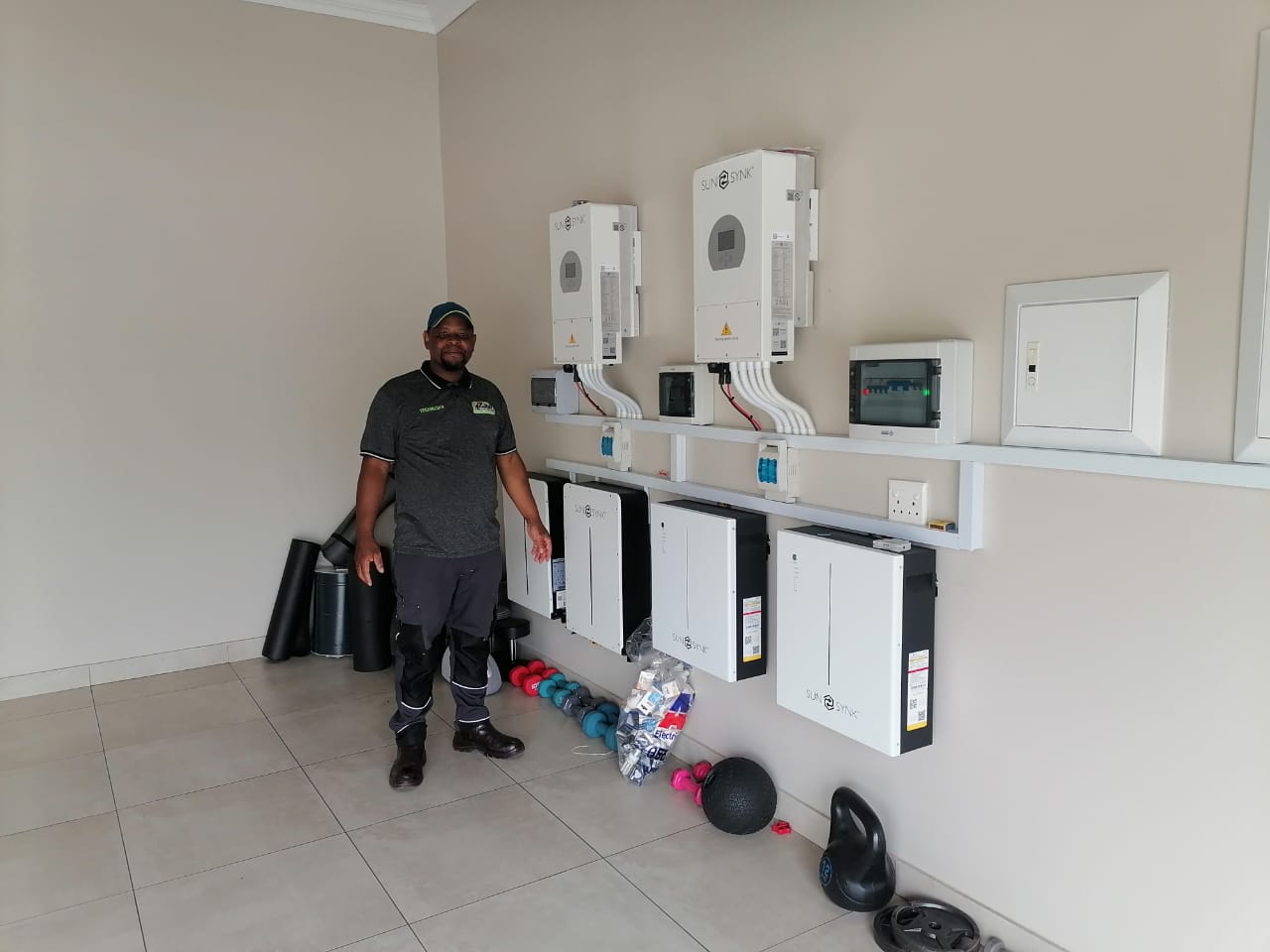Sunsynk inverters and battery bank installed by DSD Power Solutions